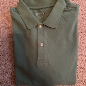 Men’s Untuckit green short sleeve polo size M